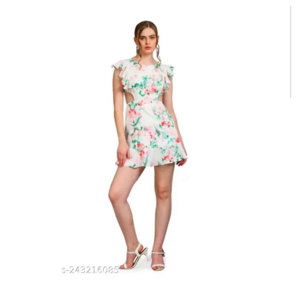 Floral Cut Out Dress - Picture 2 of 11
